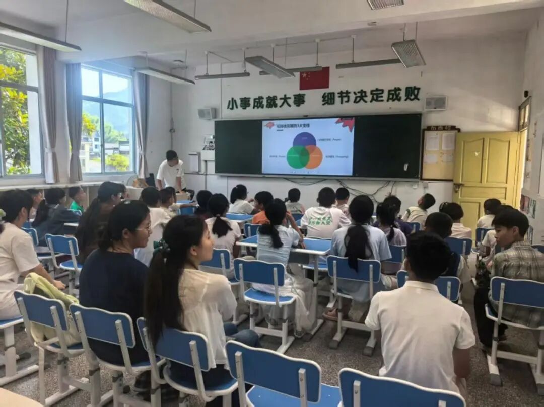 图 5 队员为孩子们讲课