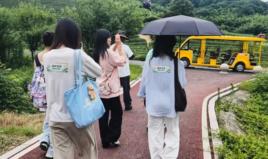 图为实践团村内走访实拍